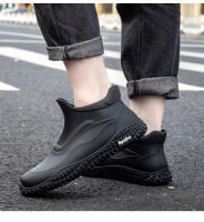 Botas De Lluvia Para Hombre 2024 Nueva Takeaway Rider Sito De Construcción Zapatos De Goma Impermeables Para Cocina Pesca - details 8