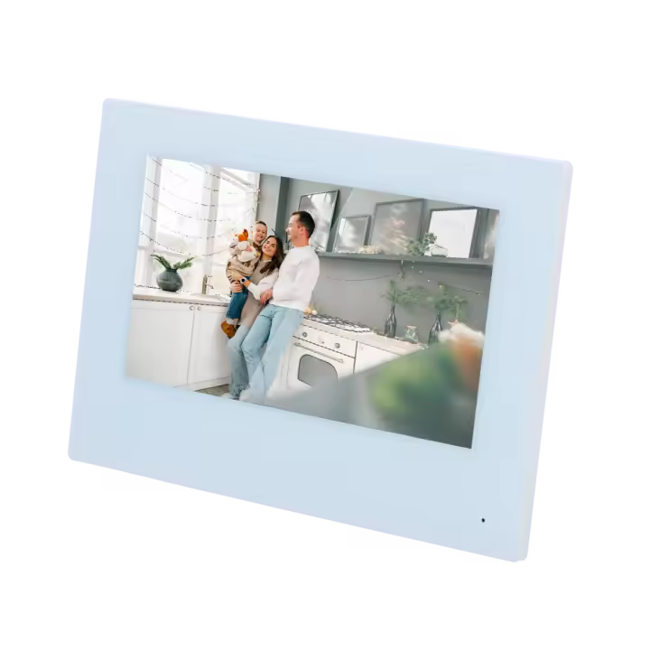 Monitor para videoportero - Pantalla TFT de 7" - Audio bidireccional - TCP/IP, WiFi, SIP - Ranura tarjeta microSD hasta 32 GB - Montaje en superficie | Blanco - 1