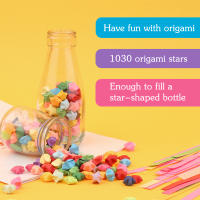 Papel De Origami Estelar Multicolor Y De Gradiente Para Manualidades DIY Decoración De Papel En Bandas De Color Sólido - details 7