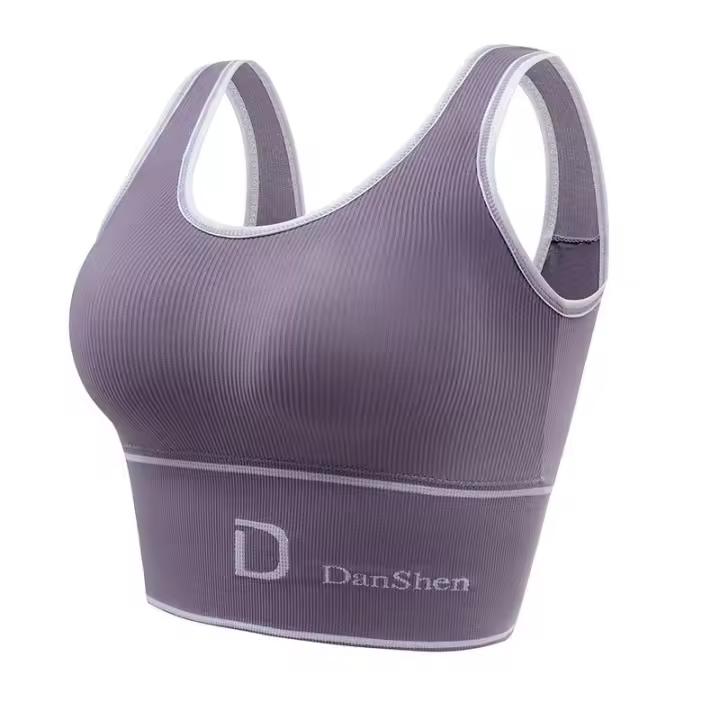 Sudadera Deportiva Para Mujer De Alta Calidad Sin Costuras Con Padded Removible U-Profunda Espalda En Forma Tubo Yoga - 1