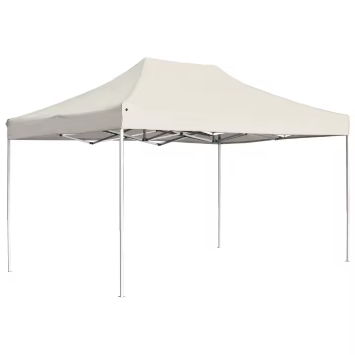 vidaXL Carpa plegable profesional de aluminio crema 4,5x3 m - 1