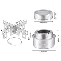 Mini Estufa De Alcohol LIXADA De Aleación De Aluminio Con Tapa Y Soporte Cruzado Portátil Para Camping Y Senderismo - details 7