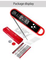 Termómetro De Carne Profesional Digital Lectura Inmediata Alta Precisión Impermeable Con Pantalla Retroiluminada Para Barbacoa Asador Horno Cocina - details 6