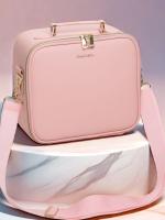 Bolso De Maquillaje Para Mujer En Cuero PU Gran Capacidad Resistente Al Agua Con Espejo Multifuncional Estilo Lady - details 4
