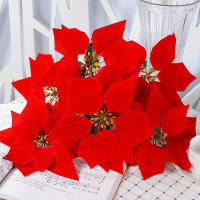 Decoración De Navidad Artificial De 50cm Planta Falsa De Pino Rojo Hoja De Monstera Estilo Pachira Macrocarpa Para Hogar Jardín - details 1