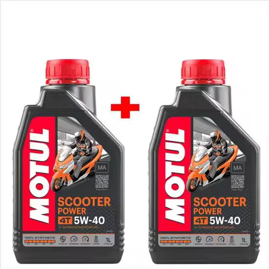 PACK 2 UNIDADES MOTUL SCOOTER POWER 5W40 MOTO 4 T 1L 100% SINTETICO - 1