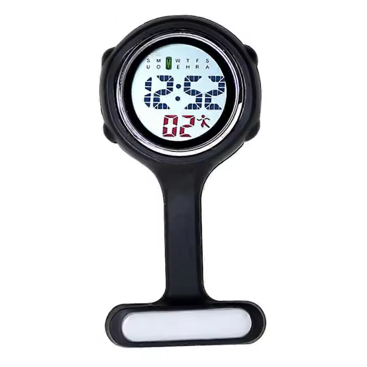 Electronic Multifunctional Nurse Watch Silicone Nurse Watch Luminous Alarm Chronograph Digital Chest Watch - 1
