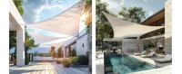 beige shade sail