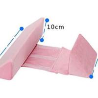 Cojín de posicionamiento lateral triangular ajustable para dormir de lado Protector de Caida extraible y lavable Cojín para Bebe Leche antiescupida (GRIS) - details 0