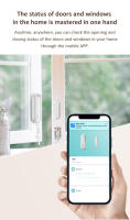 Sensor De Alarma Para Puerta Y Ventana Inteligente Tuya WiFi Compatible Con Alexa Y Google Home Detector De Apertura Y Cierre Para Seguridad Del Hogar - details 4