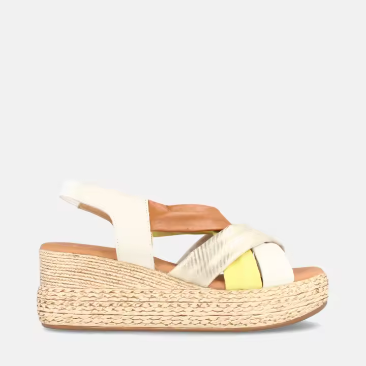 MARILA SHOES SANDALIAS PARA MUJER CON PLATAFORMA EN PIEL COVADONGA MULTINATA RAYA - 1