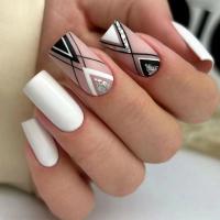 24Pcs/Box Uñas Postizas Cortas Redondas Nuevas Moda Blanco Mariposa Full Cover Press on Uñas Para Salon Uñas Francesas - details 1