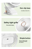 Ventilador De Mano Con Luz De Noche Para Dormitorio Estudiante Y Escritorio De Oficina Clip-on USB Recargable Pequeño Ventilador De Techo - details 15