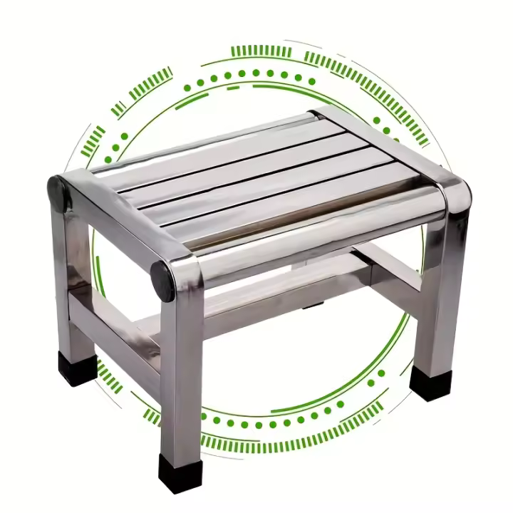 Taburete Cuadrado Multifuncional De Acero Inoxidable Resistente Al Agua Antideslizante Y Duradero Para Uso Interior Y Exterior - 1
