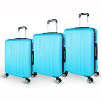 DreamTravel Juego de 3 Maletas con Letras Brillantes (20"+24"+28") - Set de Equipaje Rígido en 7 Colores Vivos (Verde/Negro/Gris/Celeste/Verde Militar/Oro Rosa/Rosa) | Maletas con Ruedas 360° Silenciosas, Cerradura TSA, Ligero para Viajes/Vacaciones - details 5