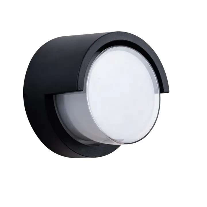 12W Luz de pared para exteriores LED Lámpara de luz de pared a prueba de agua Lámpara de luz moderna para exteriores para patio Jardín Pilar Terraza Cerca de la pared Camino Patio Villa Corredor Blanco cálido 3000K Redondo - 1
