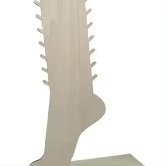 Expositor de joyas de madera con forma de pie, ideal para decoración de pulseras, tobilleras, collares y colgantes de mesa. - 1