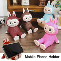 Soporte De Teléfono Kawaii Labubu Figura De Acción PVC Para Decoración Del Hogar Accesorio Para Mesa Regalo Para Niños Y Adultos - details 0