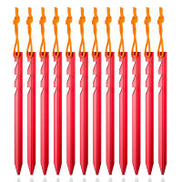 12Pcs Juego De 18cm Aluminio Fuerte Palos De Tenda Para Camping Exterior Accesorios De Viaje Láminas De Tierra Ultraligero - details 6