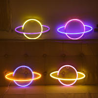Lámpara Neón LED De Forma Planetaria Tierra Para Decoración De Pared Hogar Y Fiestas Luz Nocturna Con Batería Incluida - details 8