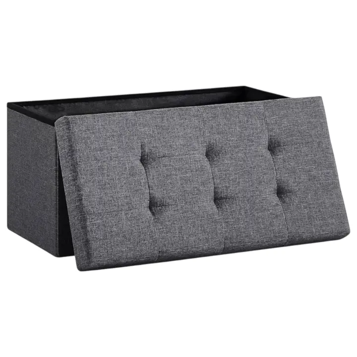 Puff Storage, Folding Storage Trunk, Footrest Stool, Cube Bench, Supports up to 300 kg, for Living Room, Bedroom, Entrance. Trunk Puff Storage Stool Ottoman Linen Stool Seat Footrest (cajon-001 2190 D7) - 1