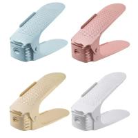 Organizador De Zapatos Ajustable 10Pcs Rack Doble Estante Ahorrador De Espacio Para Armario Herramienta De Ordenación De Zapatos PP Material - details 3