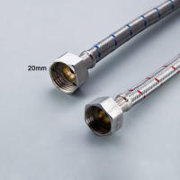 Pareja De Tubos Flexibles De Acero Inoxidable Para Baño 50cm Suministro De Agua Para Grifo Mezclador Frío Y Caliente G1/2 G3/8 G9/16 - details 5