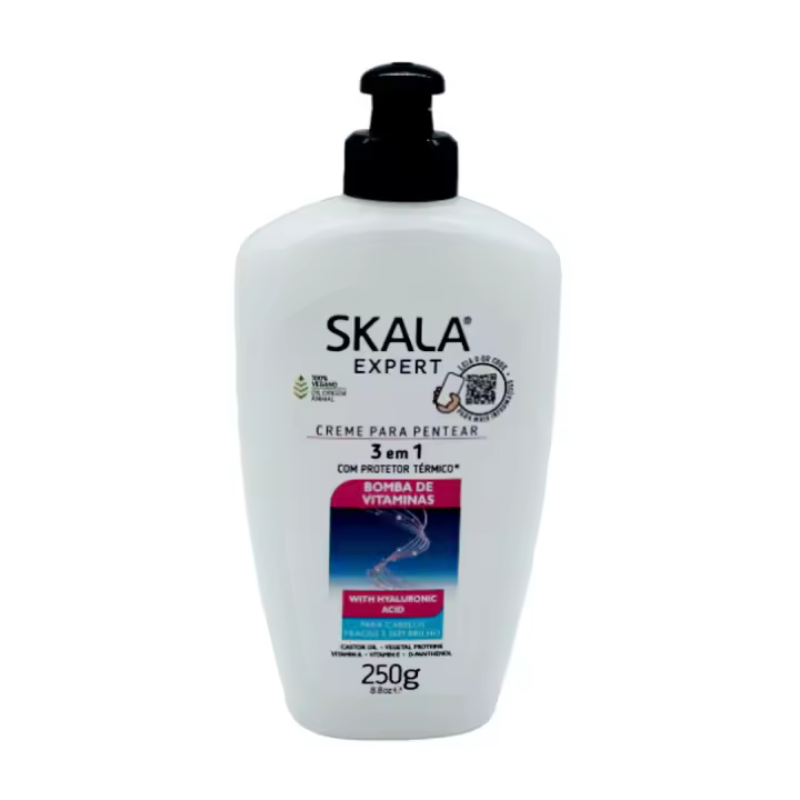 Crema de peinar Bomba de Vitaminas, Skala Expert, Protector Térmico, Acido Hialurónico, Aceite de Ricino, D-Pantenol, Vegano. - 1