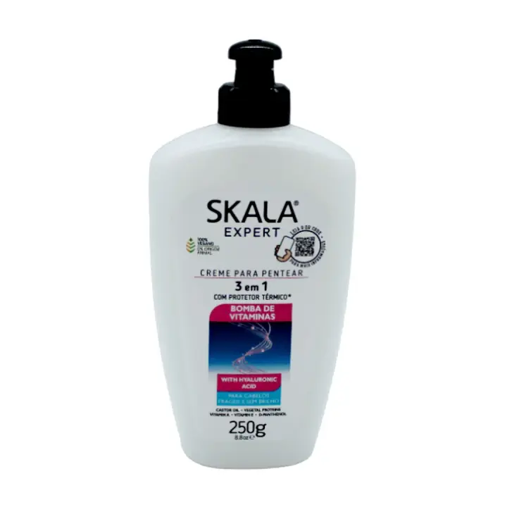Crema de peinar Bomba de Vitaminas, Skala Expert, Protector Térmico, Acido Hialurónico, Aceite de Ricino, D-Pantenol, Vegano. - 1