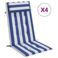 vidaXL Cojines de silla respaldo alto 4 uds tela Color Antracita,  Gris,  Crema y mas Cojín Decorativo de Asiento Cojines de muebles de salon - details 10