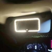 Espejo De Maquillaje Para Coche Con 3 Modos De Luz Y 60 LEDs Espejo De Vestíbulo Recargable ABS Aluminio Para Interiores De Coche - details 1