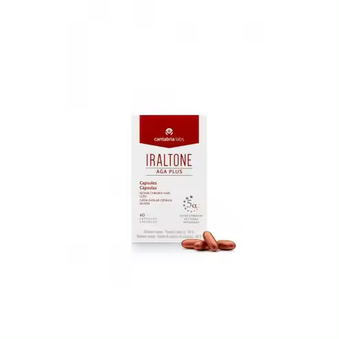 IRALTONE AGA Plus 60 Cápsulas - Tratamiento para la Caída Capilar Crónica Severa - 1