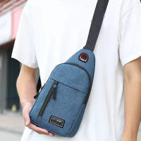 Bolsa De Pecho Para Hombre Nueva De Lona De Nylon Estilo Casual Y Deportivo Con Correa Cruzada Y Cierre De Cremallera - details 5