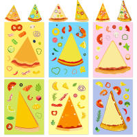 Juego De Puzle De Pegatinas DIY Pizza Divertido Y Educativo Para Niños 6 Hojas Para Todas Las Ganas Juguetes Para Juntar Unisex - details 6