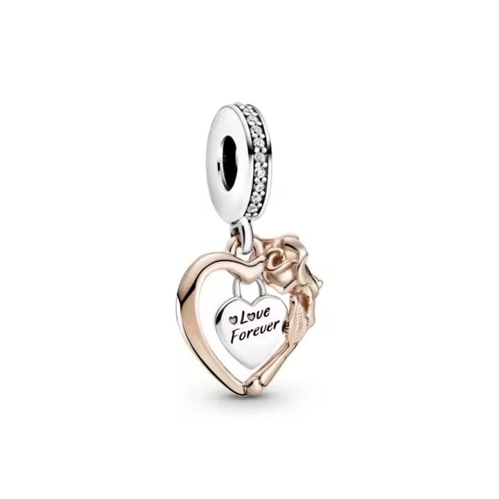Charm Colgante en Pandora Rose Corazón y Flor Rosa 789290C01 PANDORA Raíz Joyas de Plata Joyas Pandora MUJER inicio Charm Pandora Mujer Pandora Original - 1