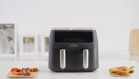 EVVO Freidora de aire sin aceite de 8L, 2800W, Doble Cesta, Antiadherente, Tecnología Dual Cyclone, 10 Programas, Hornea - details 0