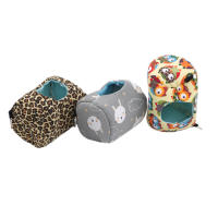 Casa De Hamster Suave Y Cálida Cama Para Rattus Y Guineapuerco Pequeño Animal De Peluche Colgante Tamaño S/M/L/XL Diseño Impreso - details 5
