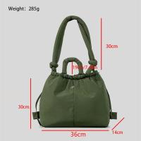 Bolso De Hombro Para Mujer Casual De Nylon Vintage Padded Soft Puffer Gran Capacidad Tote Bag Cierre De Cremallera Unisex - details 7