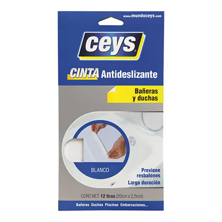 Ceys tiras antidesliz bañeras blanco 507614 - 1
