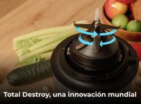 Batidora de vaso Cecotec Grand Katana 2700MAX Total Destroy B, 2700W potencia máxima, Tecnología contrarrotante TotalDestroy, cuchilla de 8 hojas recubrimiento titanio negro y jarra termorresistente vidrio fundido, 1,8 L capacidad, 5 Velocidades + Turbo - details 1