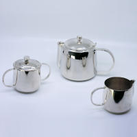 BVC Juego de Café o Té de Plata de Ley - Cafetera, Tetera, Lechera, Azucarero y Bandeja - details 1