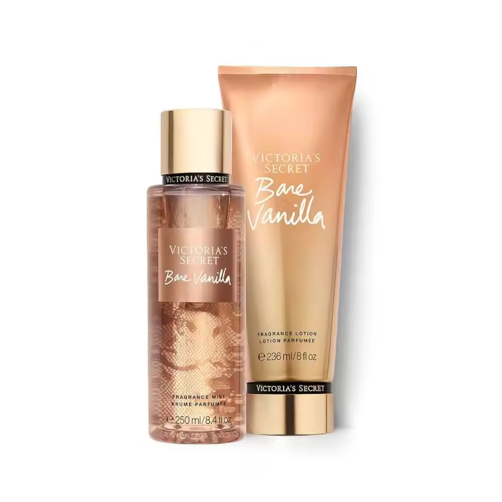 Victoria´s Secret  Bare Vanilla  Bruma y Loción Perfumada Corporal  250 ml y 236 ml  Paquete de 2 Unidades (1 x 250 ml + 1 x 236 ml) - Victoria Secret - 1