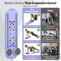 ALLINLIFE Tabla De Pilates, Juego De Reformador De Pilates, Tablas De Pilates 12 En 1 Para Entrenamiento En Casa, Portátil, Plegable, Máquina De Ejercicios De Pilates, Tabla Reformadora De Pilates - details 12