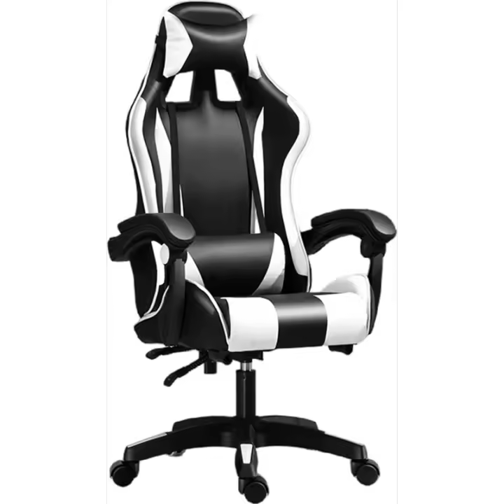 Extralink Gaming Silla gaming de oficina, giratoria, cubo, blanco y negro, G-526 - 1
