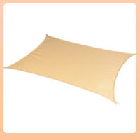 Toldo Vela Rectangular 2x3 m, Vela de Sombra Impermeable y Cortaviento, 95% Protección Rayos UV, Parasol de Poliéster, Ideal para Patio, Exteriores Terraza, Jardín, Beige Claro - details 0