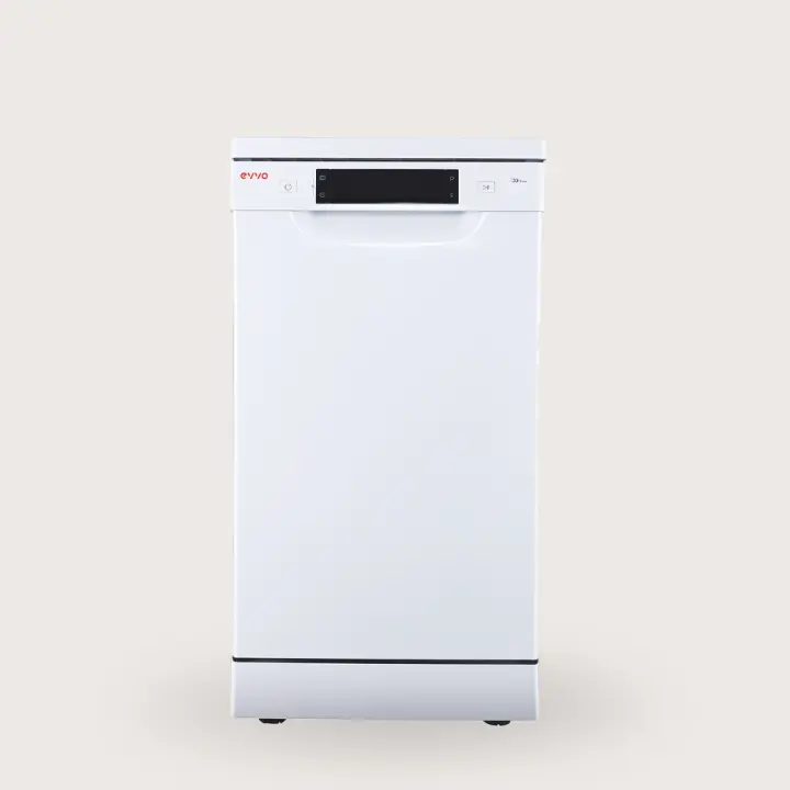 LAVAVAJILLAS EVVO D3 Slim (45 cm), 10 Cubiertos, 8 Programas, Blanco/Inoxidable, Ancho 450 mm - 1