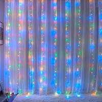 Guirnalda De Luces LED Para Ventanas 6x3M/3x3m Con Control Remoto Y Alimentación USB Decoración Navideña Para Hogar Y Jardín - details 9
