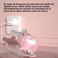 Cepillo De Dientes Eléctrico Para Niños En Forma De U Silicona Cartoon Inteligente 360 Grados Cepillo Sonic Recargable Automático - details 4