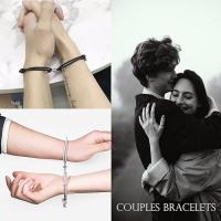 Pulseras magnéticas para parejas, pulseras de relación, regalos para parejas, 2 piezas de pulseras de pareja a juego con colgante de corazón de amor - details 3