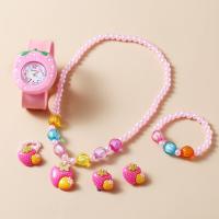 Juego De Reloj Y Joyería Para Niñas Con Patrón De Caballo Arcoíris Collar Aretes Anillo Pulsera Regalos Para Niñas Y Niños - details 26